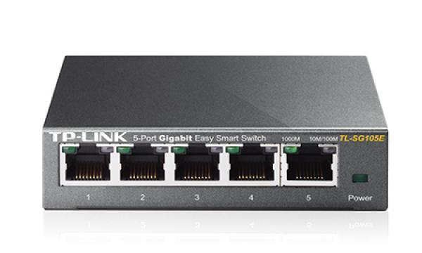 TP-Link TL-SG105E 5-Port Easy Smart Switch – Gigabit, Metallgehäuse, VLAN & QoS